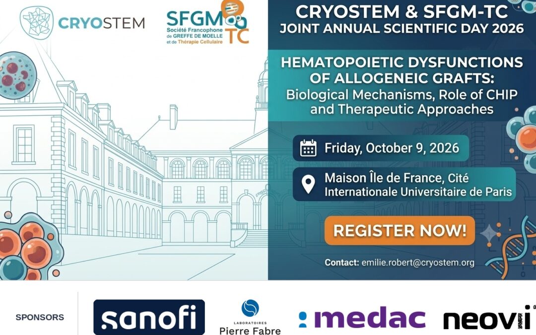 Joint Scientific Day 2026 CRYOSTEM / SFGM-TC